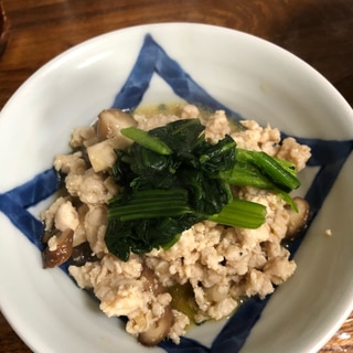 鶏胸ひき肉のあっさり煮